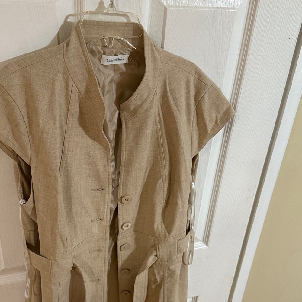 Calvin Klein Tan Midi Dress - Picture 3 of 4